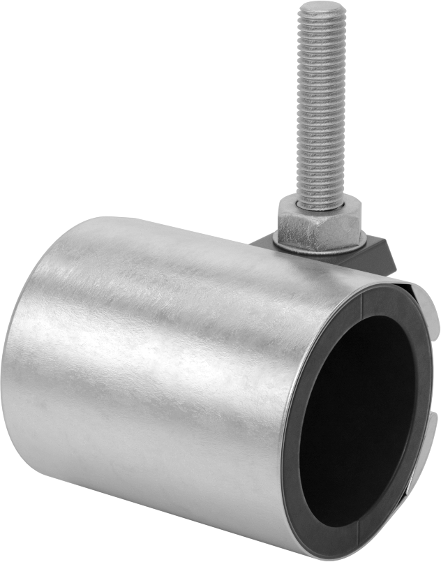 Düşük Basınçlı Boru Onarım Kelepçesi, Tam Kaplama EPDM Conta, 3" Uzunluk, 2-3/8" Boru Dış Çapı için