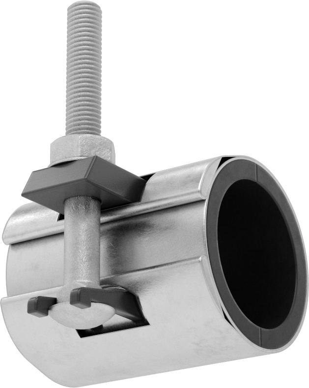 Düşük Basınçlı Boru Onarım Kelepçesi, Tam Kaplama EPDM Conta, 3" Uzunluk, 2-3/8" Boru Dış Çapı için
