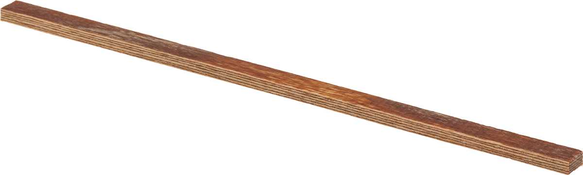 Lepleme Çubukları, Dikdörtgen, Kayın, 1/8“ Genişlik x 1/4” Yükseklik x 6" Uzunluk
