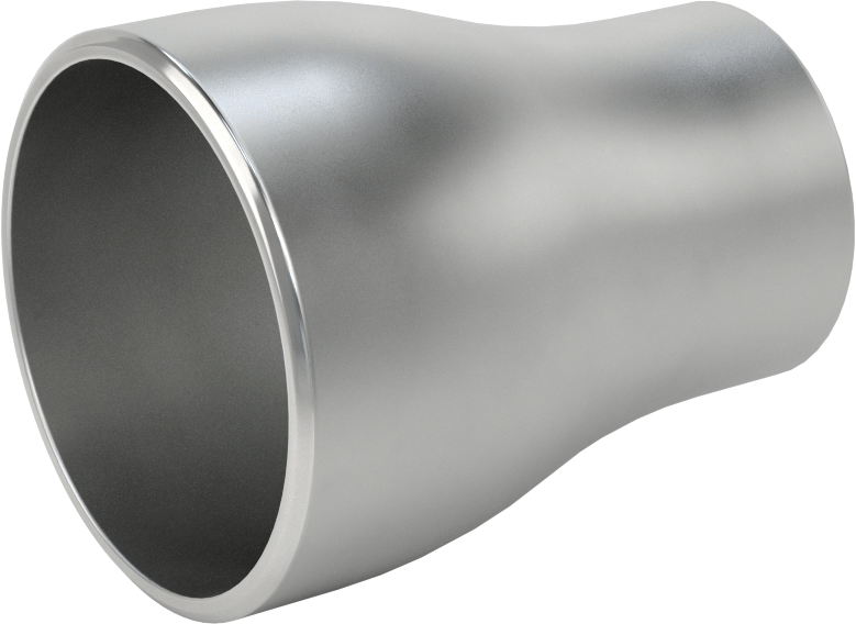 İnce Cidarlı Alın Kaynaklı Dişsiz Boru Bağlantı Parçası, 304/304L Paslanmaz Çelik, Düz Redüktör, 2 x 1-1/4 Boru Boyutu