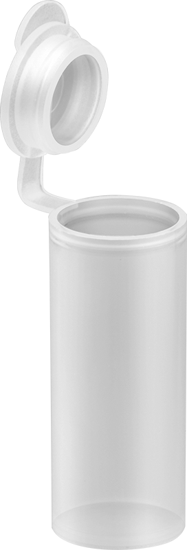 Polipropilen Plastik Şişeler, 0,07 FL oz Kapasite, 1/2" Çap
