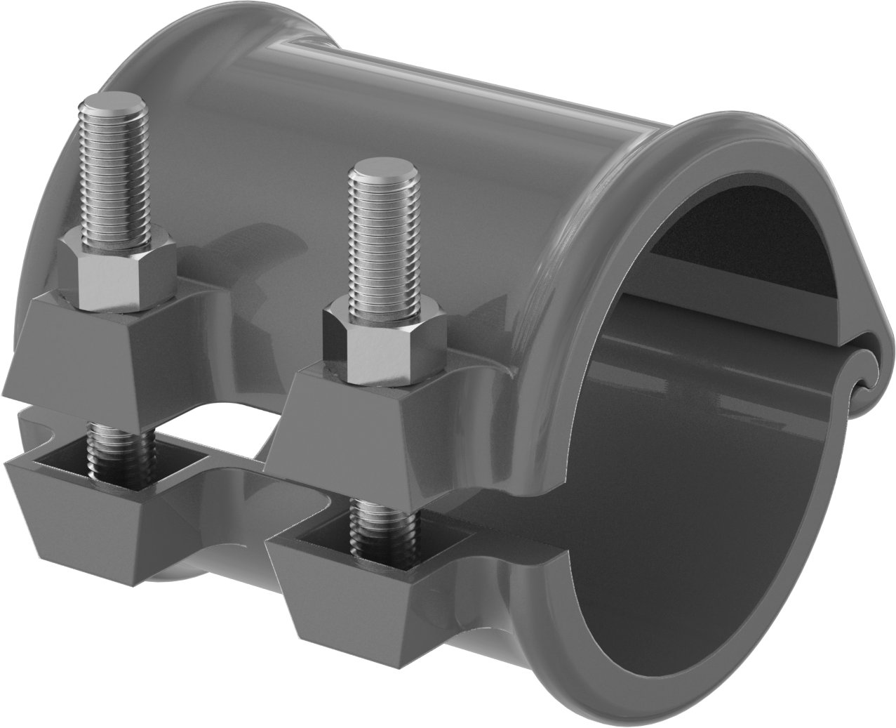 Orta Basınçlı Boru Onarım Kelepçesi, Floroelastomer Contalı, 3-1/2" Boru Dış Çapı için