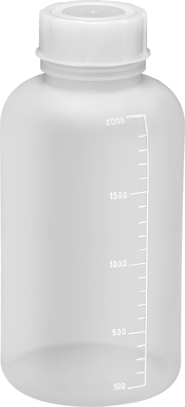 Dereceli Plastik Şişe, HDPE Plastik, 64 FL. oz Kapasite