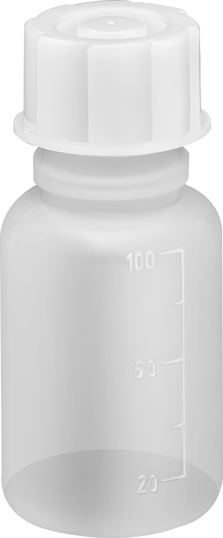 Dereceli Plastik Şişe, HDPE Plastik, 3 FL. oz Kapasite