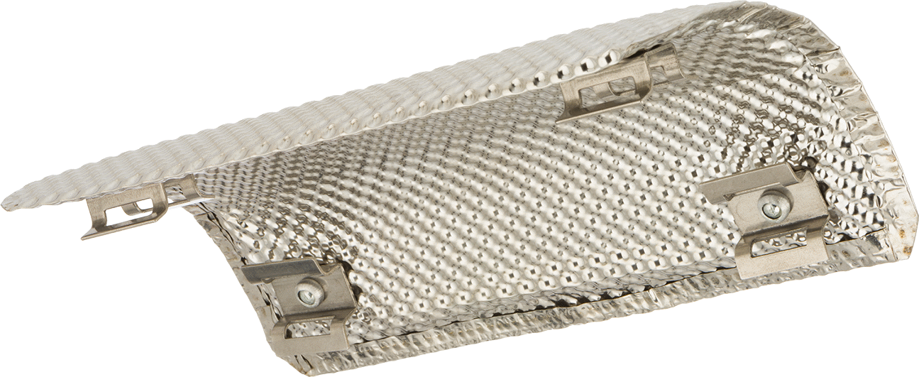 Isı Bariyer Levhası, Paslanmaz Çelik Kaplamalı Silika, 4-1/2" Genişlik, 8-1/2" Uzunluk, Gümüş