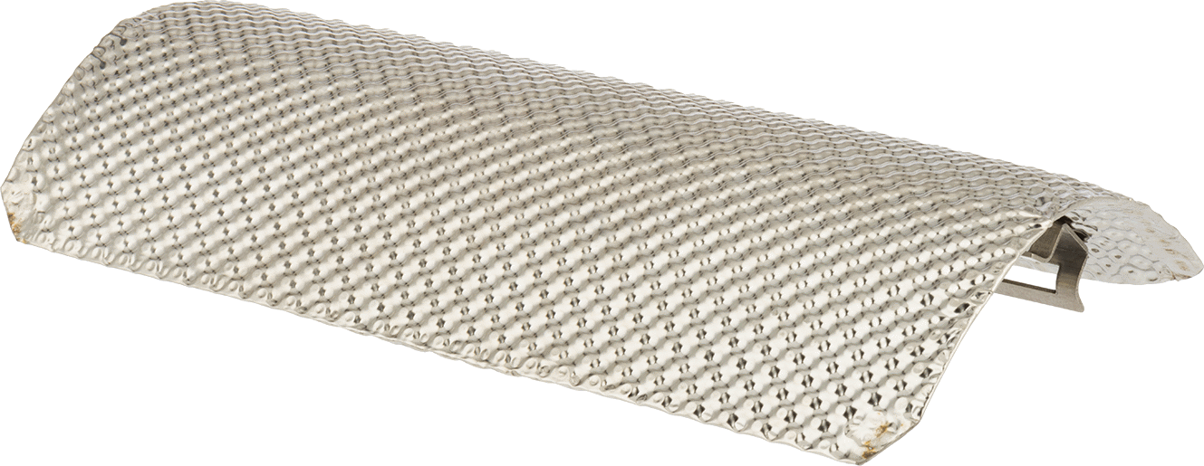 Isı Bariyer Levhası, Paslanmaz Çelik Kaplamalı Silika, 4-1/2" Genişlik, 8-1/2" Uzunluk, Gümüş