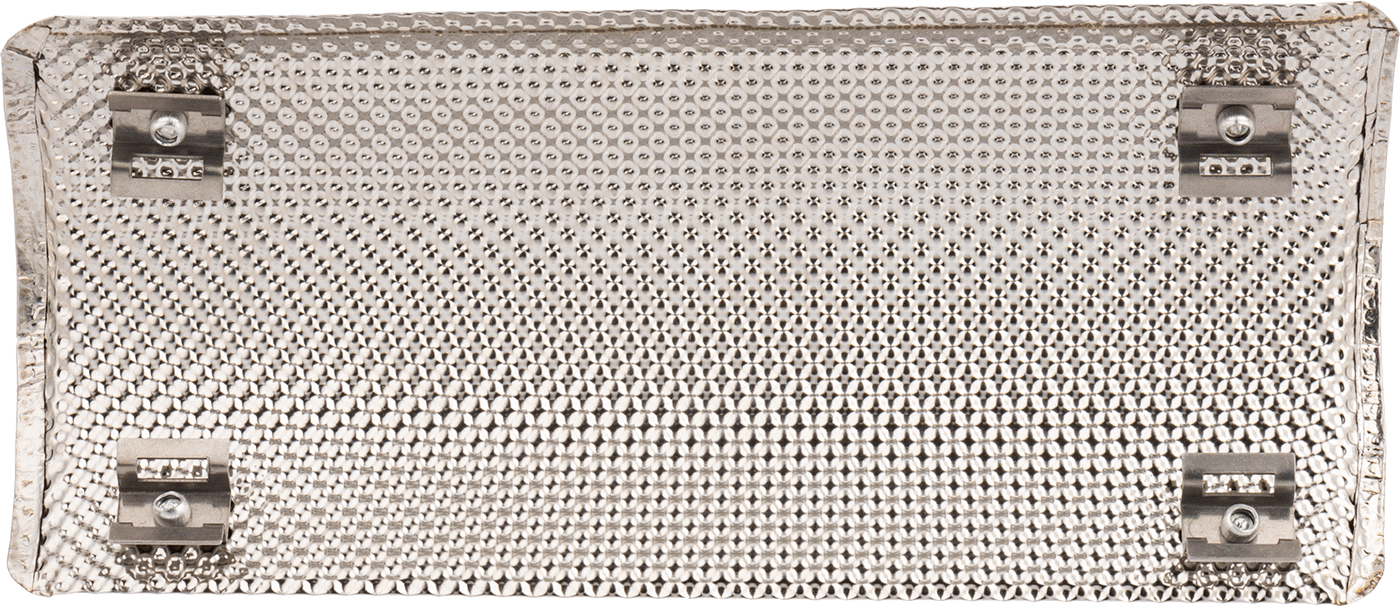 Isı Bariyer Levhası, Paslanmaz Çelik Kaplamalı Silika, 3/16" Kalınlık, 6" Genişlik, 12" Uzunluk, Gümüş