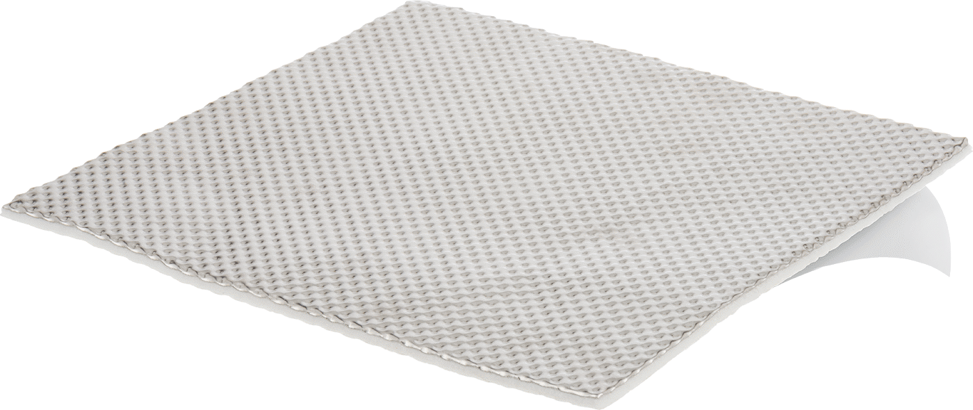 Isı Bariyer Levhası, Alüminyum Kaplamalı Fiberglas, 3/16" Kalınlık, 10" Kare, Gümüş