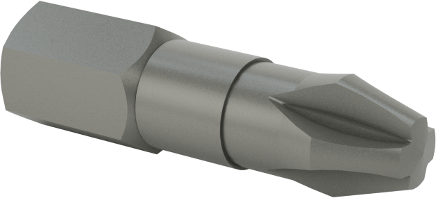 Darbeli Tornavidalar için Pozidriv® Uç, 1/4" Altıgen Şaft, 3 Boyutu