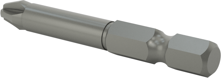 Darbeli Tornavidalar için Pozidriv® Uç, Elektrikli Aletler için 1/4" Altıgen Şaft, 3 Boyutu