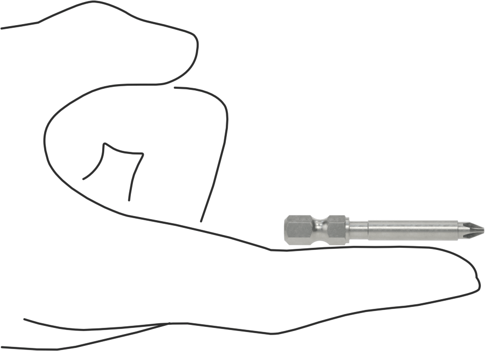 Darbeli Tornavidalar için Pozidriv® Uç, Elektrikli Aletler için 1/4" Altıgen Şaft, 1 Numaralı Boyut