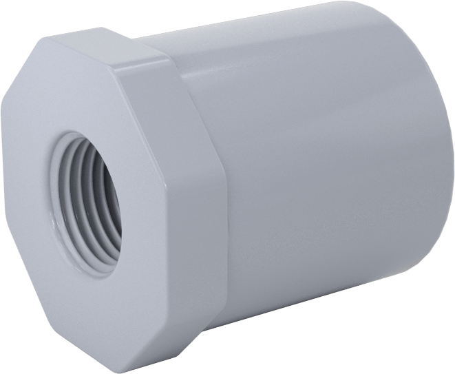 Sıcak Su için CPVC Boru Bağlantı Parçası, 1/2 Boru Ucu X1/8NPT Dişi, Altıgen Redüksiyon Burcu, Schedule 80