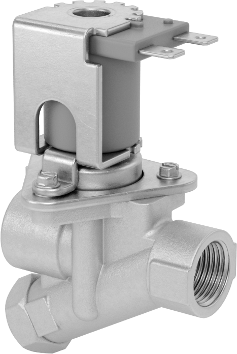 Kolay Erişilebilir Süzgeçli Solenoid Açma/Kapama Vanası, Deterjan için, 24V DC, 3/8 NPT Dişi