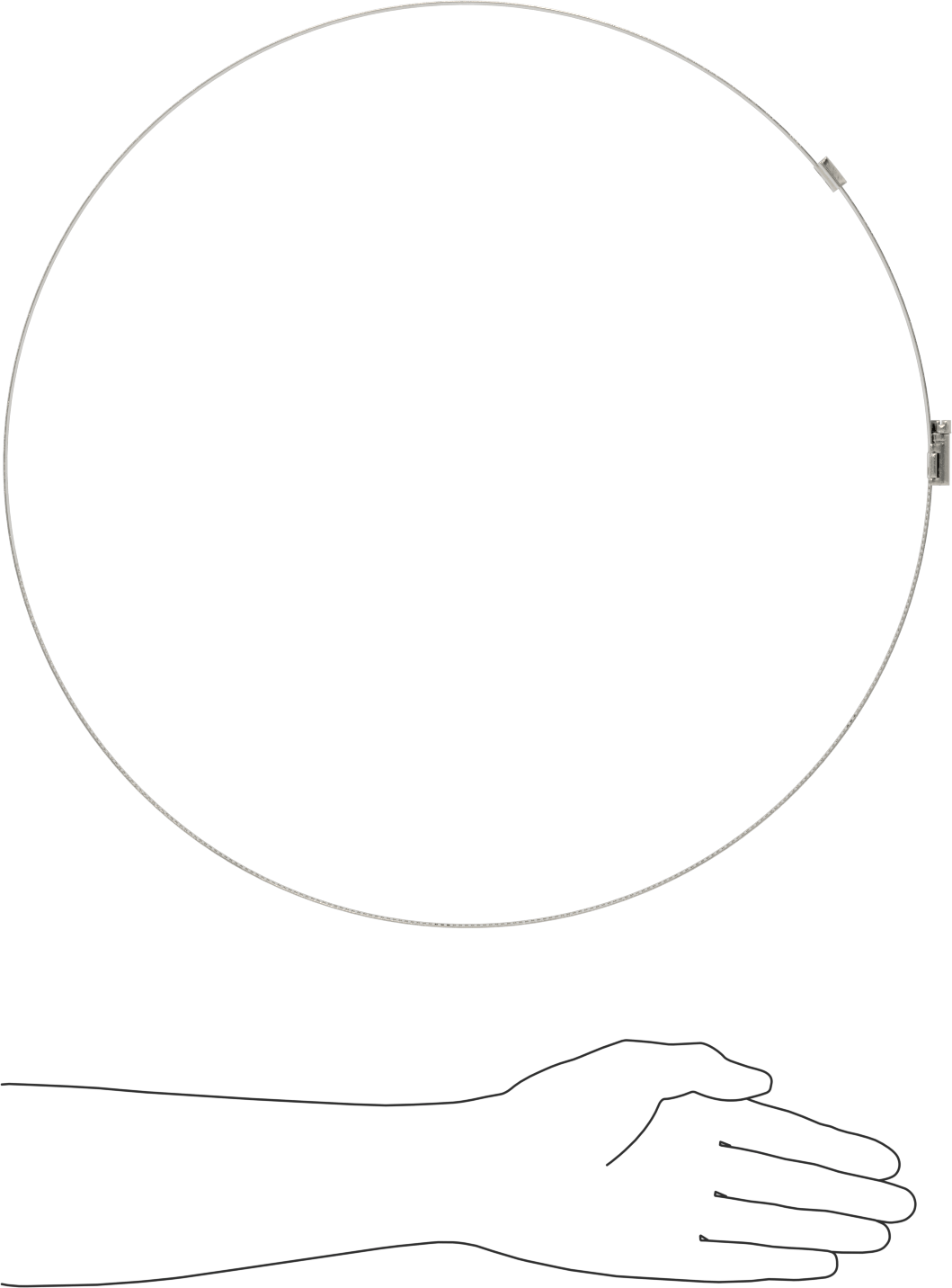 Spiral Kanal için Kanal Hortum Kelepçesi, 301 Paslanmaz Çelik, 305 Paslanmaz Çelik Vida ile, 15-1/4"-16-3/4" ID, Sağ El Spiral