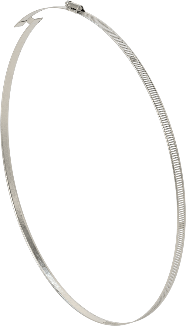 Spiral Kanal için Kanal Hortum Kelepçesi, 301 Paslanmaz Çelik, 305 Paslanmaz Çelik Vida ile, 15-1/4"-16-3/4" ID, Sağ El Spiral