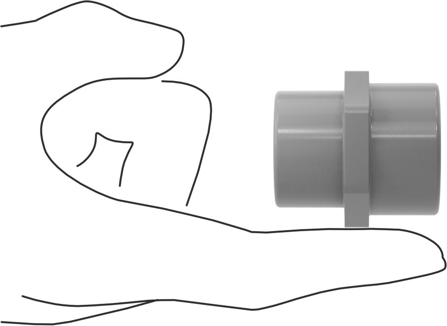 Su için Kalın Cidarlı Plastik Boru Bağlantı Parçası, Düz Redüktör, 3/4 NPT Dişi x 1/2 NPT Dişi