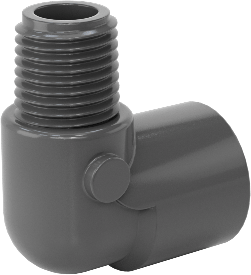Su için Kalın Cidarlı Plastik Boru Bağlantı Parçası, 90 Derece Dirsek Adaptörü, 1/4 NPT Dişi x 1/4 NPT Erkek