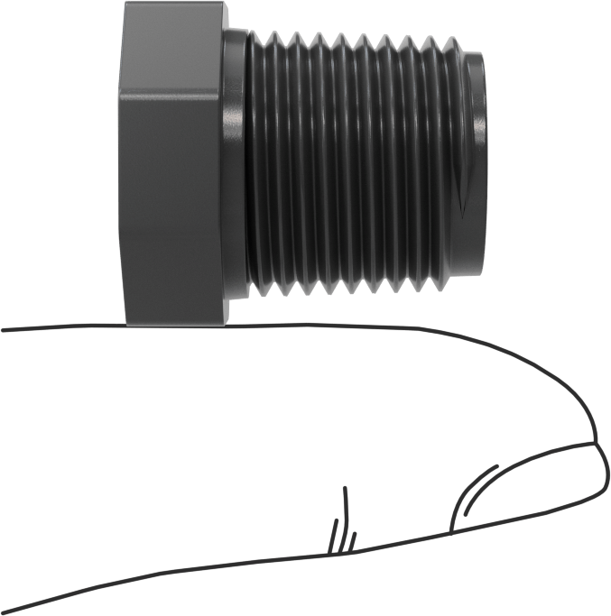 Su için Kalın Cidarlı Plastik Boru Bağlantı Parçası, Burç Redüktör Adaptörü, 3/8 NPT Erkek x 1/4 NPT Dişi