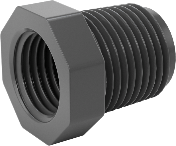 Su için Kalın Cidarlı Plastik Boru Bağlantı Parçası, Burç Redüktör Adaptörü, 3/8 NPT Erkek x 1/4 NPT Dişi