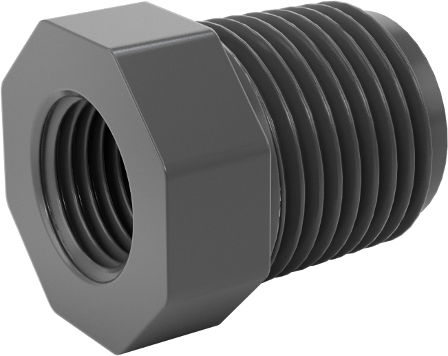Su için Kalın Cidarlı Plastik Boru Bağlantı Parçası, Burç Redüktör Adaptörü, 1/2 NPT Erkek x 1/4 NPT Dişi