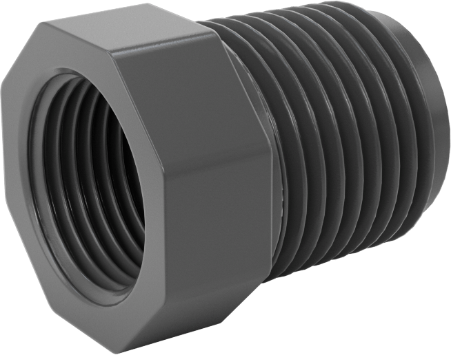 Su için Kalın Cidarlı Plastik Boru Bağlantı Parçası, Burç Redüktör Adaptörü, 1/2 NPT Erkek x 3/8 NPT Dişi