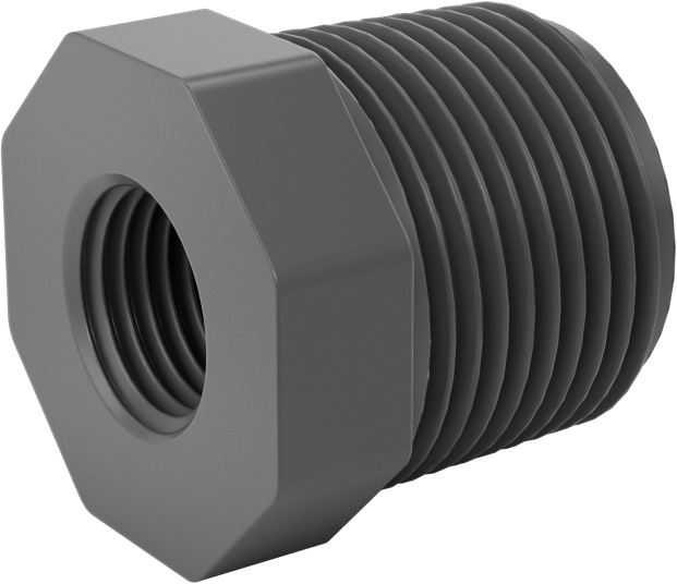 Su için Kalın Cidarlı Plastik Boru Bağlantı Parçası, Burç Redüktör Adaptörü, 3/4 NPT Erkek x 1/4 NPT Dişi