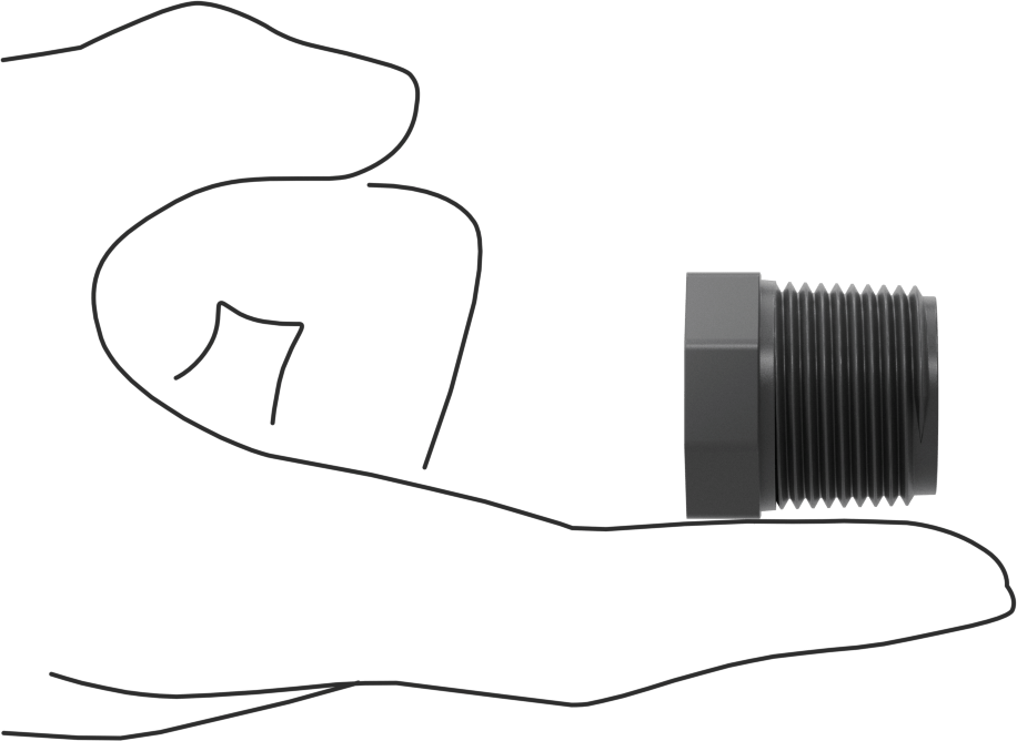 Su için Kalın Cidarlı Plastik Boru Bağlantı Parçası, Burç Redüktör Adaptörü, 3/4 NPT Erkek x 1/4 NPT Dişi