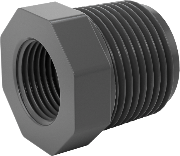 Su için Kalın Cidarlı Plastik Boru Bağlantı Parçası, Burç Redüktör Adaptörü, 3/4 NPT Erkek x 3/8 NPT Dişi