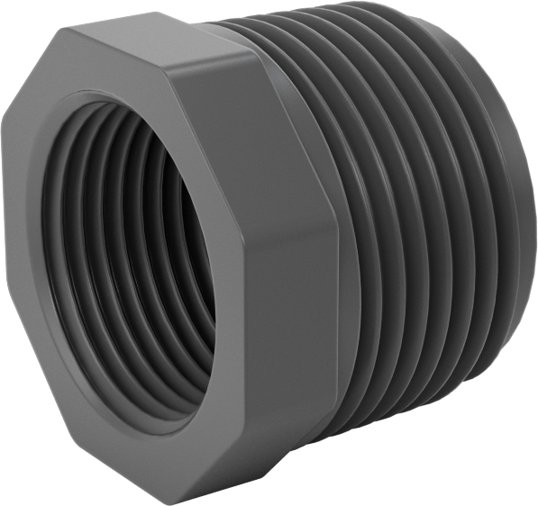 Su için Kalın Cidarlı Plastik Boru Bağlantı Parçası, Burç Redüksiyon Adaptörü, 1 NPT Erkek x 3/4 NPT Dişi