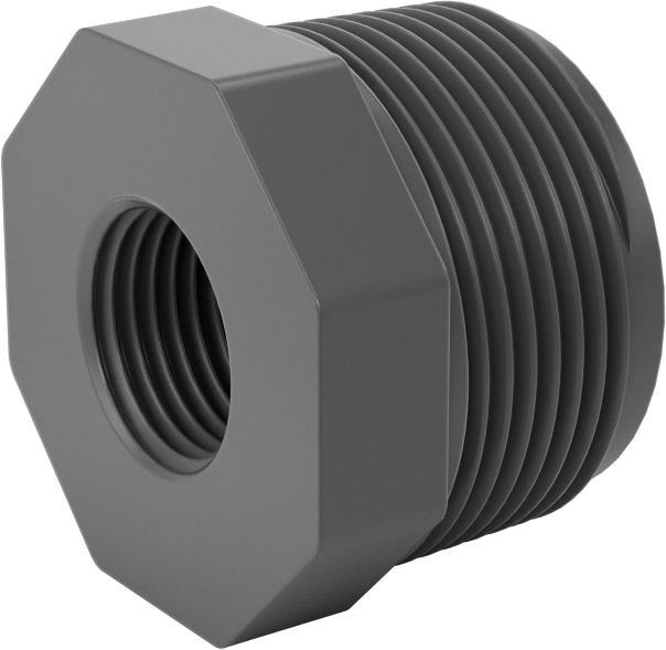 Su için Kalın Cidarlı Plastik Boru Bağlantı Parçası, Burç Adaptörü, 1-1/4 NPT Erkek x 1/2 NPT Dişi