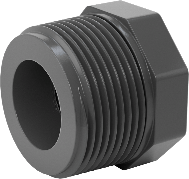 Su için Kalın Cidarlı Plastik Boru Bağlantı Parçası, Burç Adaptörü, 1-1/4 NPT Erkek x 3/4 NPT Dişi