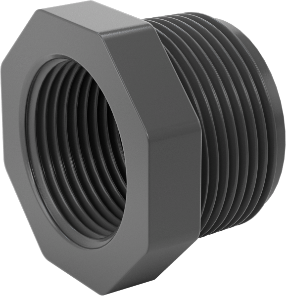 Su için Kalın Cidarlı Plastik Boru Bağlantı Parçası, Burç Redüktör Adaptörü, 1-1/4 NPT Erkek x 1 NPT Dişi