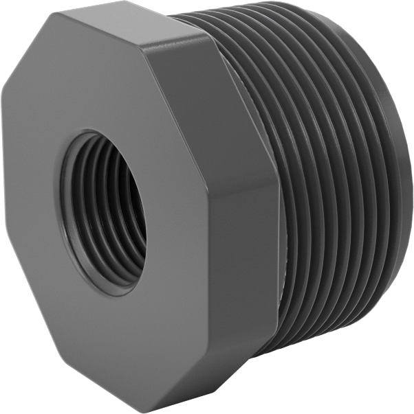 Su için Kalın Cidarlı Plastik Boru Bağlantı Parçası, Burç Adaptörü, 1-1/2 NPT Erkek x 1/2 NPT Dişi