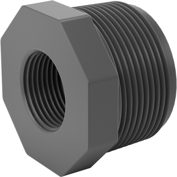Su için Kalın Cidarlı Plastik Boru Bağlantı Parçası, Burç Adaptörü, 1-1/2 NPT Erkek x 3/4 NPT Dişi