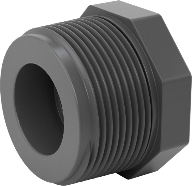 Su için Kalın Cidarlı Plastik Boru Bağlantı Parçası, Burç Adaptörü, 1-1/2 NPT Erkek x 3/4 NPT Dişi
