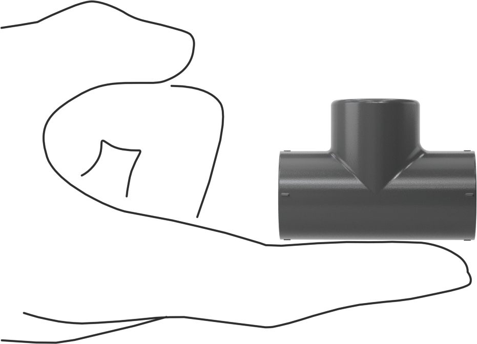 Su için Kalın Cidarlı Plastik Boru Bağlantı Parçası, Hat Üstü T Adaptörü, 1/4 Soket Dişi x 1/4 NPT Dişi