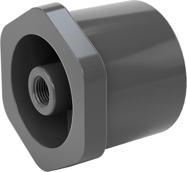Su için Kalın Cidarlı Plastik Boru Bağlantı Parçası, Burç Adaptörü, 1-1/2 Soket Erkek x 1/8 NPT Dişi