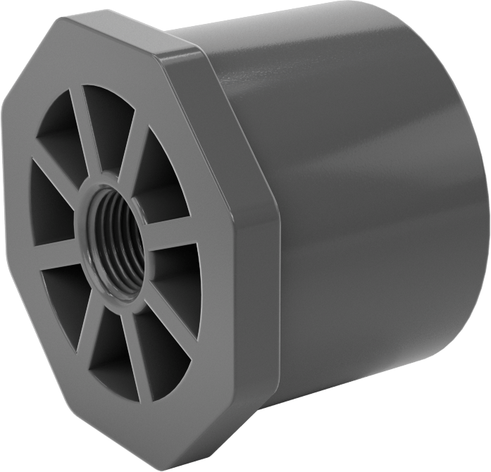 Su için Kalın Cidarlı Plastik Boru Bağlantı Parçası, Burç Adaptörü, 2-1/2 Soket Erkek x 1/2 NPT Dişi