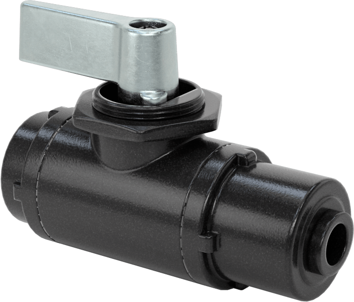 Naylon Açma/Kapama Vanası, 1/4 NPT Dişi, 1/4" Boru Dış Çapı