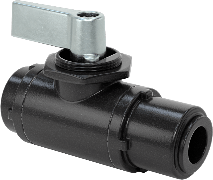 Naylon Açma/Kapama Vanası, 1/4 NPT Dişi, 3/8" Boru Dış Çapı