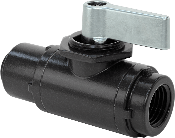 Naylon Açma/Kapama Vanası, 1/4 NPT Dişi, 3/8" Boru Dış Çapı