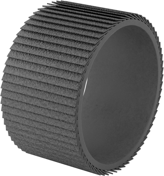 Kanatlı Zımpara Kılıfı, Pürüzsüz Yüzey için, 1-3/16" ID, 3/4" Uzunluk