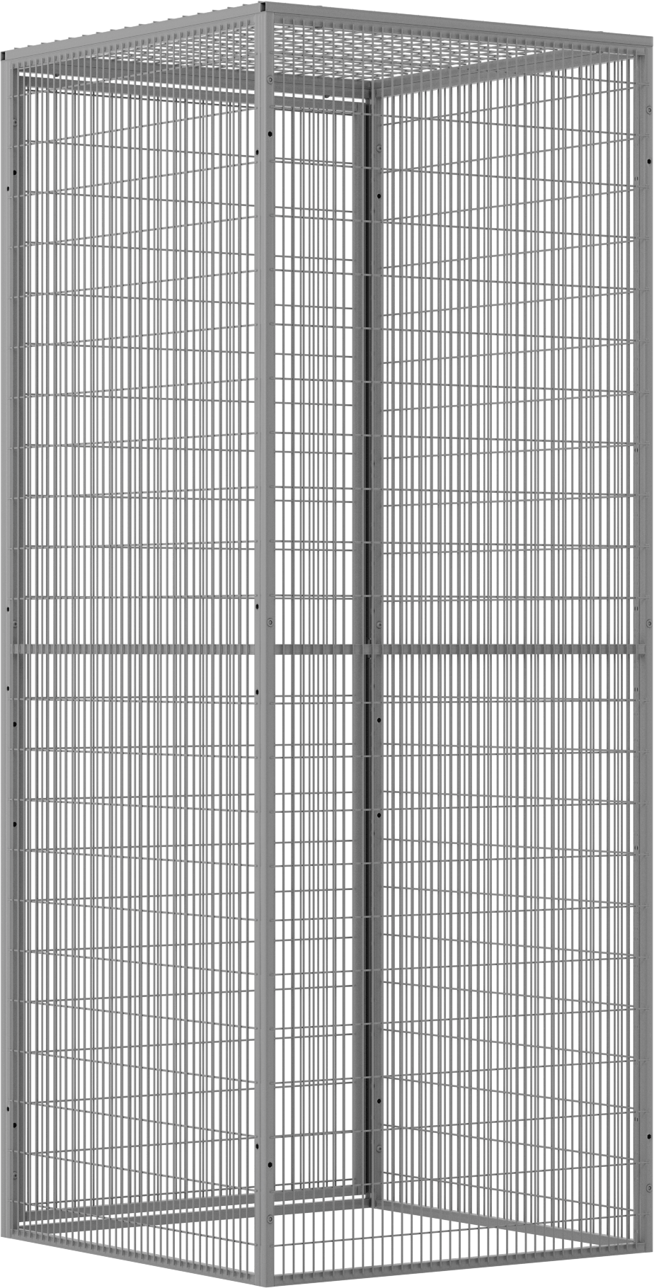 36“ Genişlik x 93” Yükseklik x 37" Derinlik Kafes Toplam Boyutu