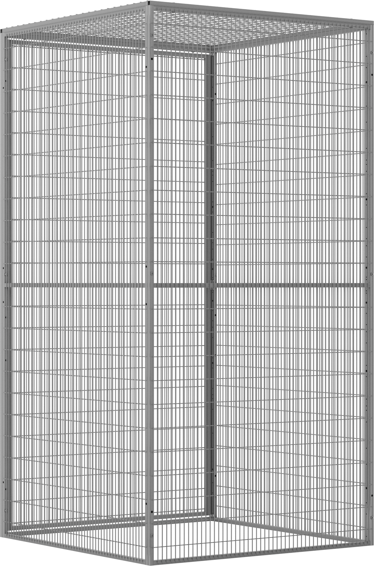 48“ Genişlik x 93” Yükseklik x 49" Derinlik Toplam Kafes Boyutu