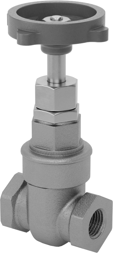 Bronz Gövde ve Sürgülü Kademeli Açma/Kapama Vanası, Tekerlek Kolu ve Yükselmeyen Mil, Sınıf 150, 1/4 NPT Dişi
