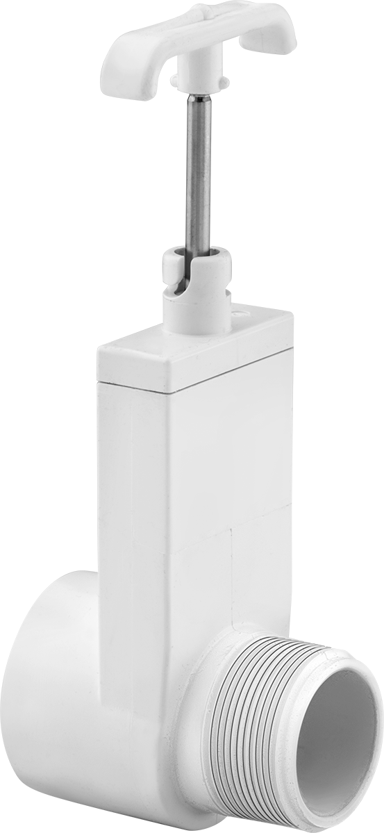 Plastik Kademeli Açma/Kapama Vanası, 1-1/2 NPT Dişi x 1-1/2 NPT Erkek, Plastik Kapak