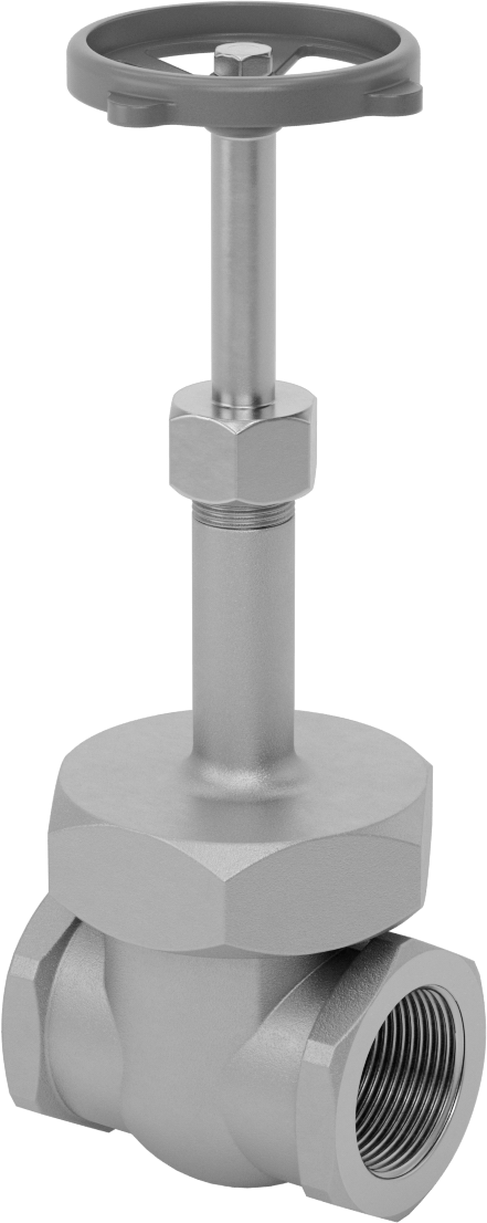 Bronz Gövde ve Sürgülü Kademeli Açma/Kapama Vanası, Tekerlek Kolu ve Yükselen Mil, Sınıf 300, 1-1/4 NPT Dişi