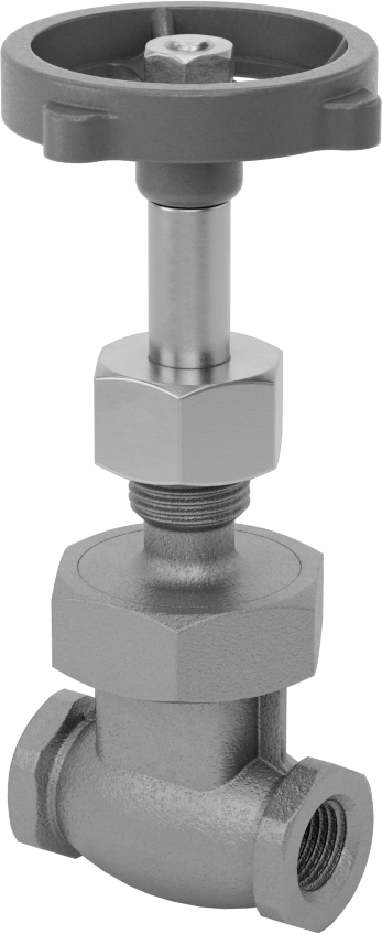 Bronz Gövde ve Sürgülü Kademeli Açma/Kapama Vanası, Tekerlek Kolu ve Yükselmeyen Mil, Sınıf 300, 1/4 NPT Dişi