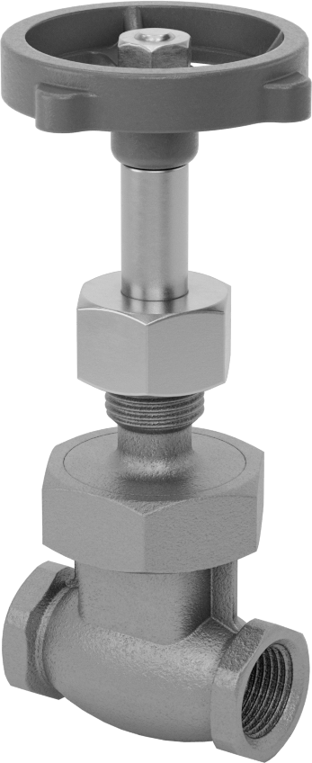 Bronz Gövde ve Sürgülü Kademeli Açma/Kapama Vanası, Tekerlek Kolu ve Yükselmeyen Mil, Sınıf 300, 3/8 NPT Dişi