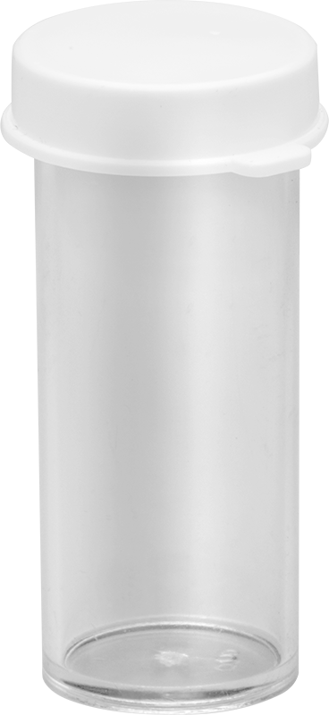 Polistiren Şişeler, 0,38 FL. oz. Kapasite, 3/4 inç Çap